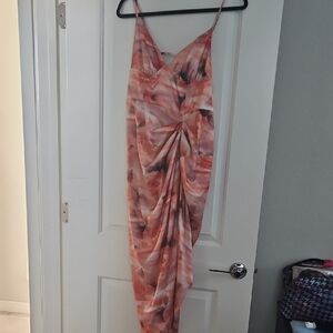 SHEIN Orange Tie-Dye Maxi Dress